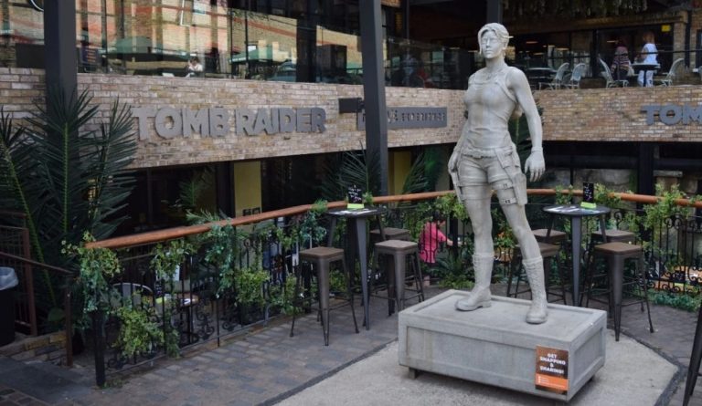Tomb Raider statue returns to Derby after fan fundraiser