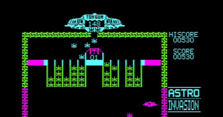 Astro Invader-inspired shooter Astro Invasion released for CPC, Dragon, Tandy
