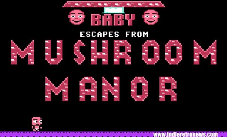 Baby Escapes From Mushroom Manor released for Commodore 64