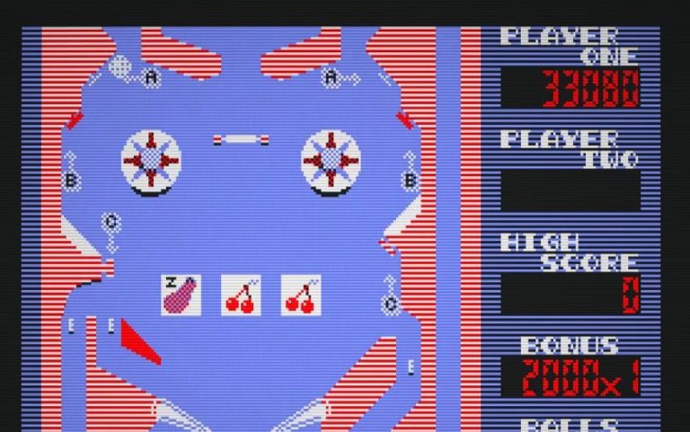HAL's 1984 MSX pinball Rollerball ported to Amstrad CPC