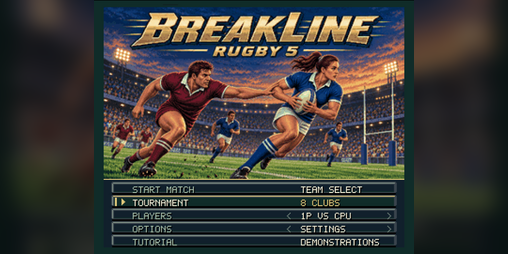 Breakline Rugby 5 prototype released for Amiga