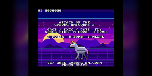 Attack of the Cyborg Unicorns 2 Released Free for ZX Spectrum Next