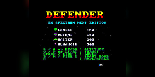Defender Remake Released Free for ZX Spectrum Next