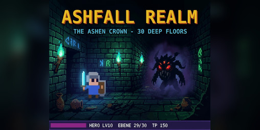 Ashfall Realm Released as Free C64-Style Dungeon Crawler