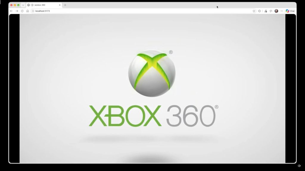 Xbox 360 Blades Dashboard Recreated Running in PC Browser