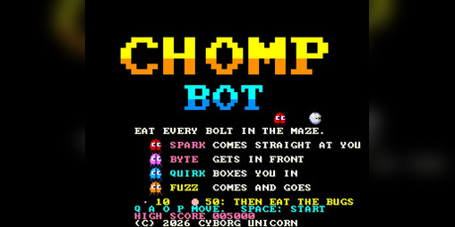 Chomp Bot Released as Free ZX Spectrum Next Maze Game