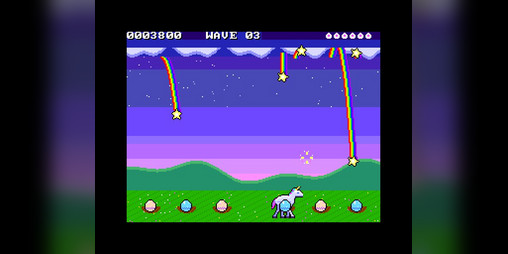 Unicorn Rainbow Attack Released as Free ZX Spectrum Next Shooter